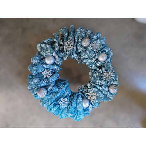 Blue Christmas Wreath