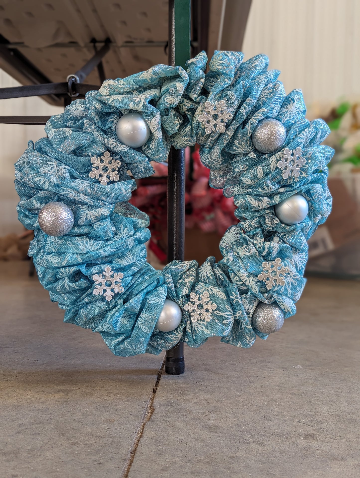 Blue Christmas Wreath